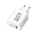 65W GaN USB-C Fast Charger QC3.0 PD – iPhone & Android GaN USB-C Charger QXL EU White 1