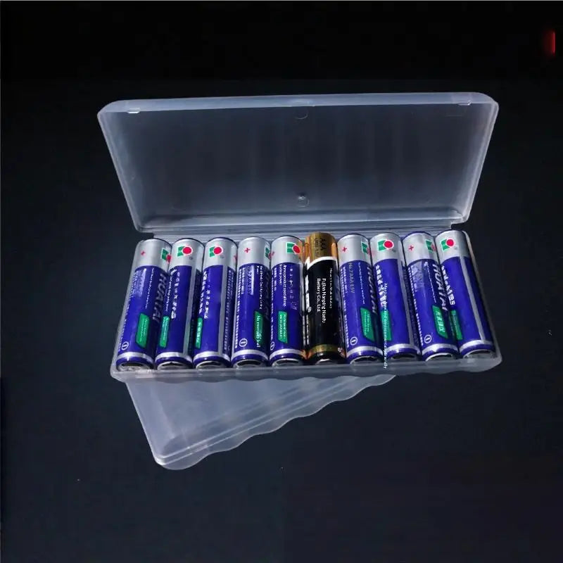 10-Slot AAA Battery Storage Box – Hard PP Case Organizer Battery Storage Box QXL