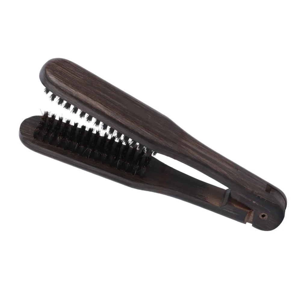 Wooden Handle Double Brush Hair Straightening Comb Hair Straightening Comb QXL A