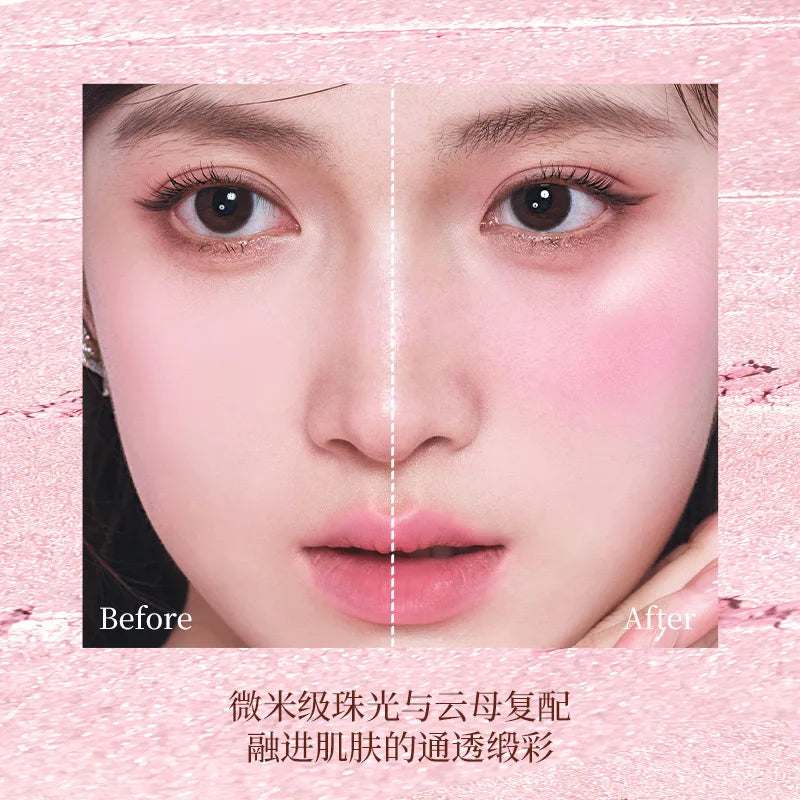 VEECCI Lace Satin Blush – Buildable Pink & Peach Cheek Powder Cheek Blush Powder QXL