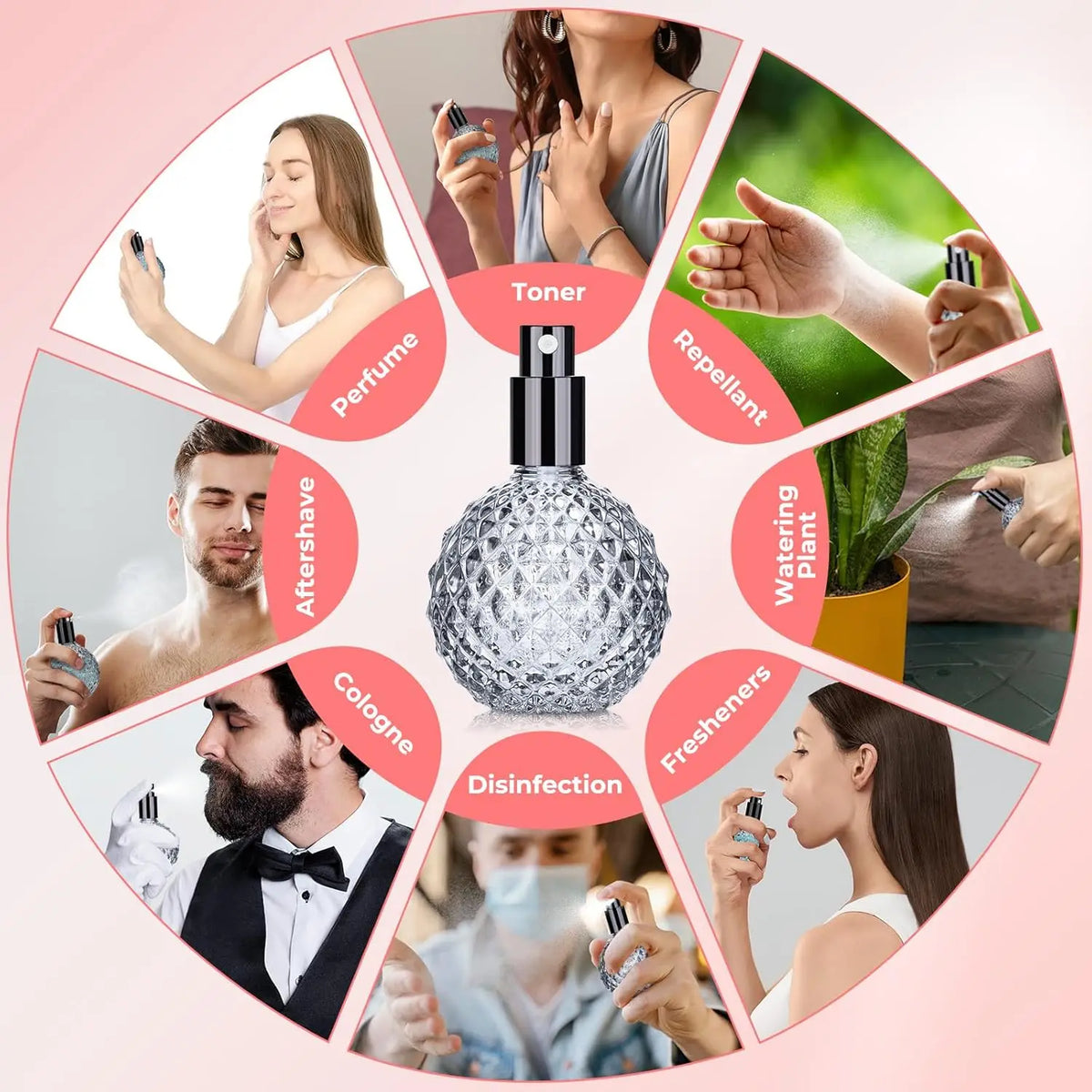 100ml Glass Refillable Perfume Atomizer | Fine Mist Travel Spray Perfume Atomizer QXL