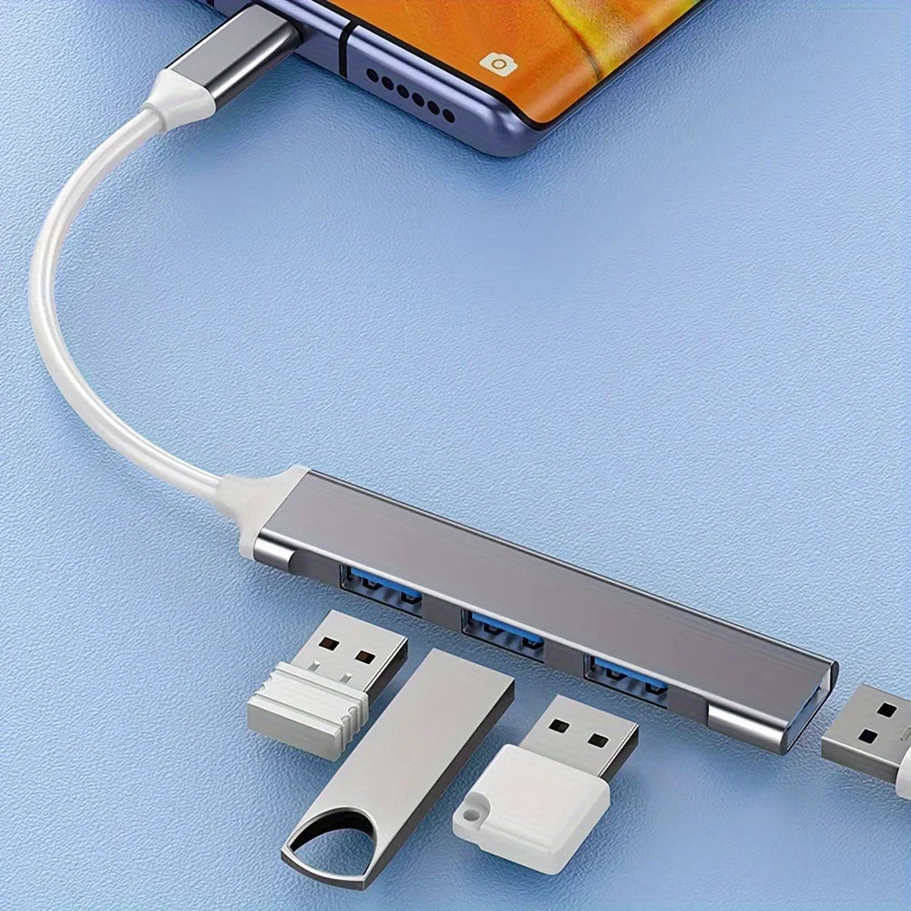 4-in-1 USB-C Hub USB 3.0 OTG Adapter 5Gbps | MacBook & PC USB-C Hub Adapter QXL