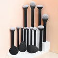 15-Pc Professional Makeup Brush Set with Angled Sponge Makeup Brush Set QXL Black