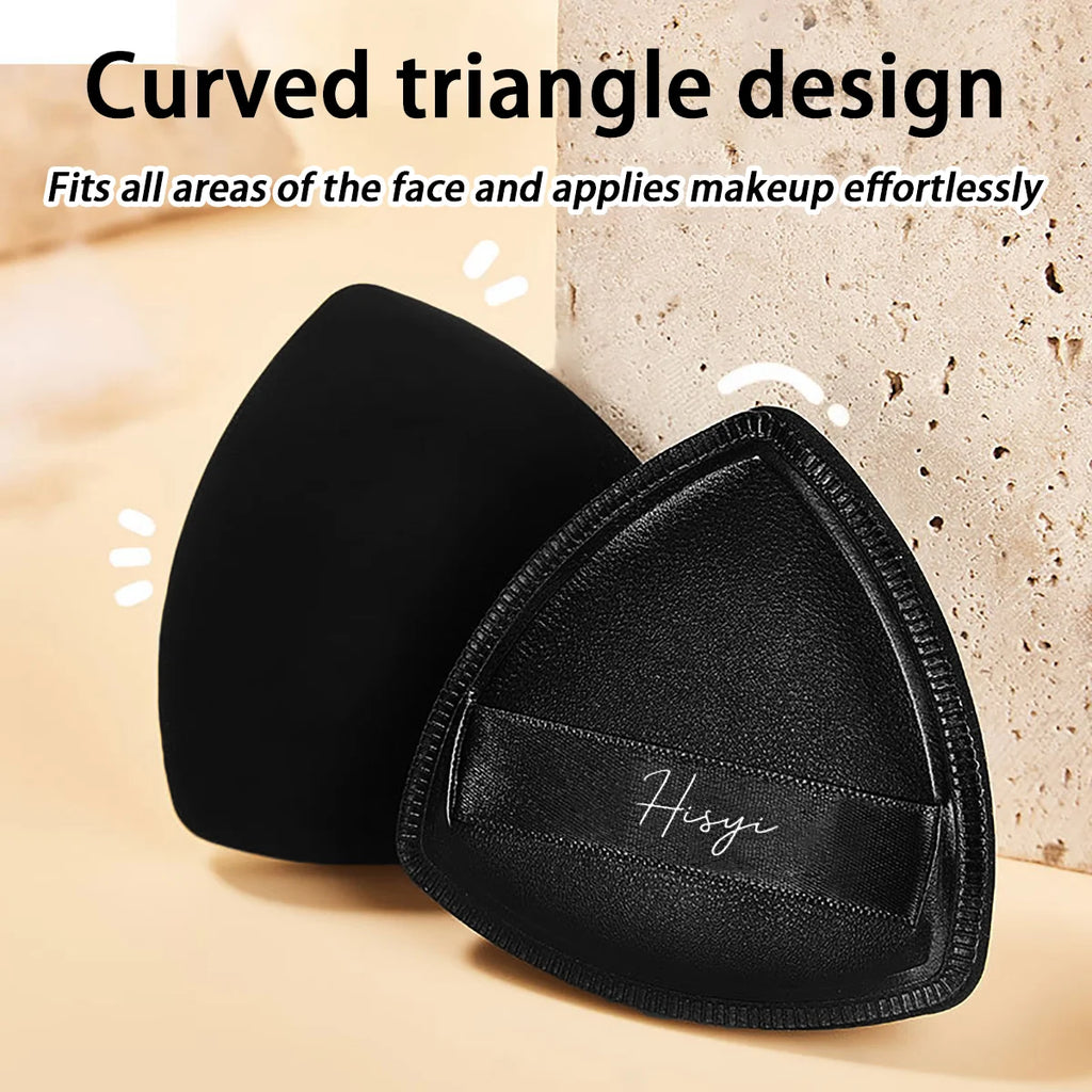 HISYI Black Triangle Velvet Powder Puff Makeup Sponge 6cm Makeup Sponge Puff QXL