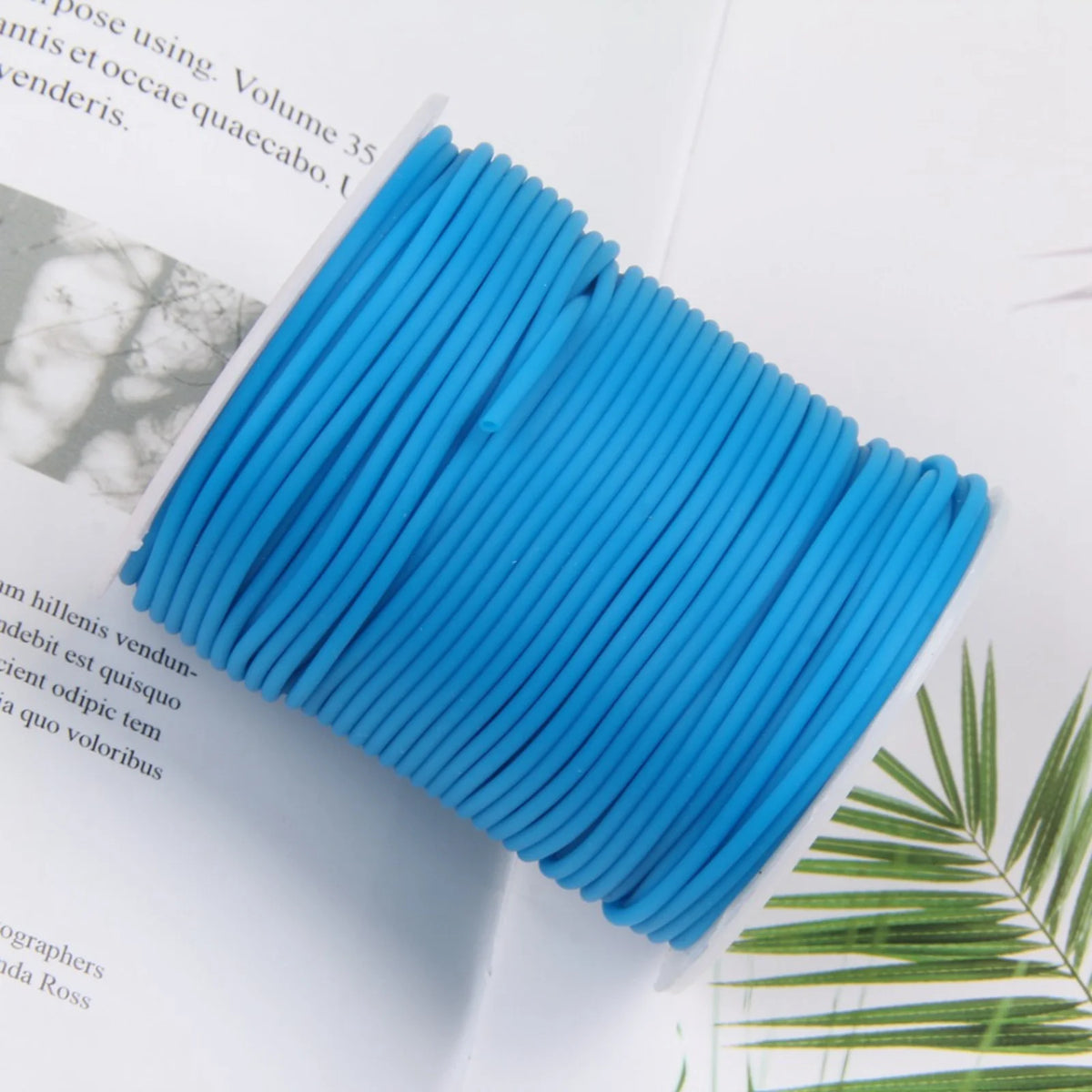 50m Hollow Rubber Tubing 2mm | Jewelry Cord & Wire Cover Spool Jewelry Craft Cord QXL
