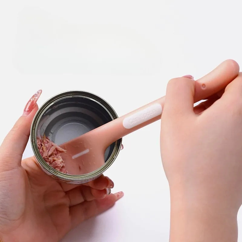 Long Handle Pet Spoon for Wet Food Mixing & Feeding | Cats & Dogs Pet Feeding Spoon QXL