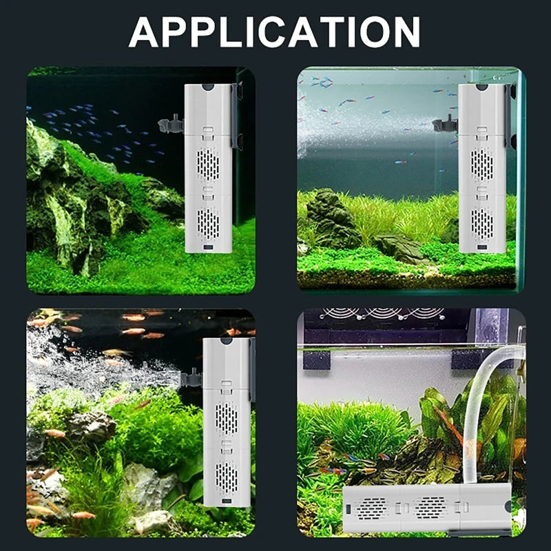 Aquarium Hang-On Filter Pump | Silent, Multi-Function 220V Aquarium Filter Pump QXL