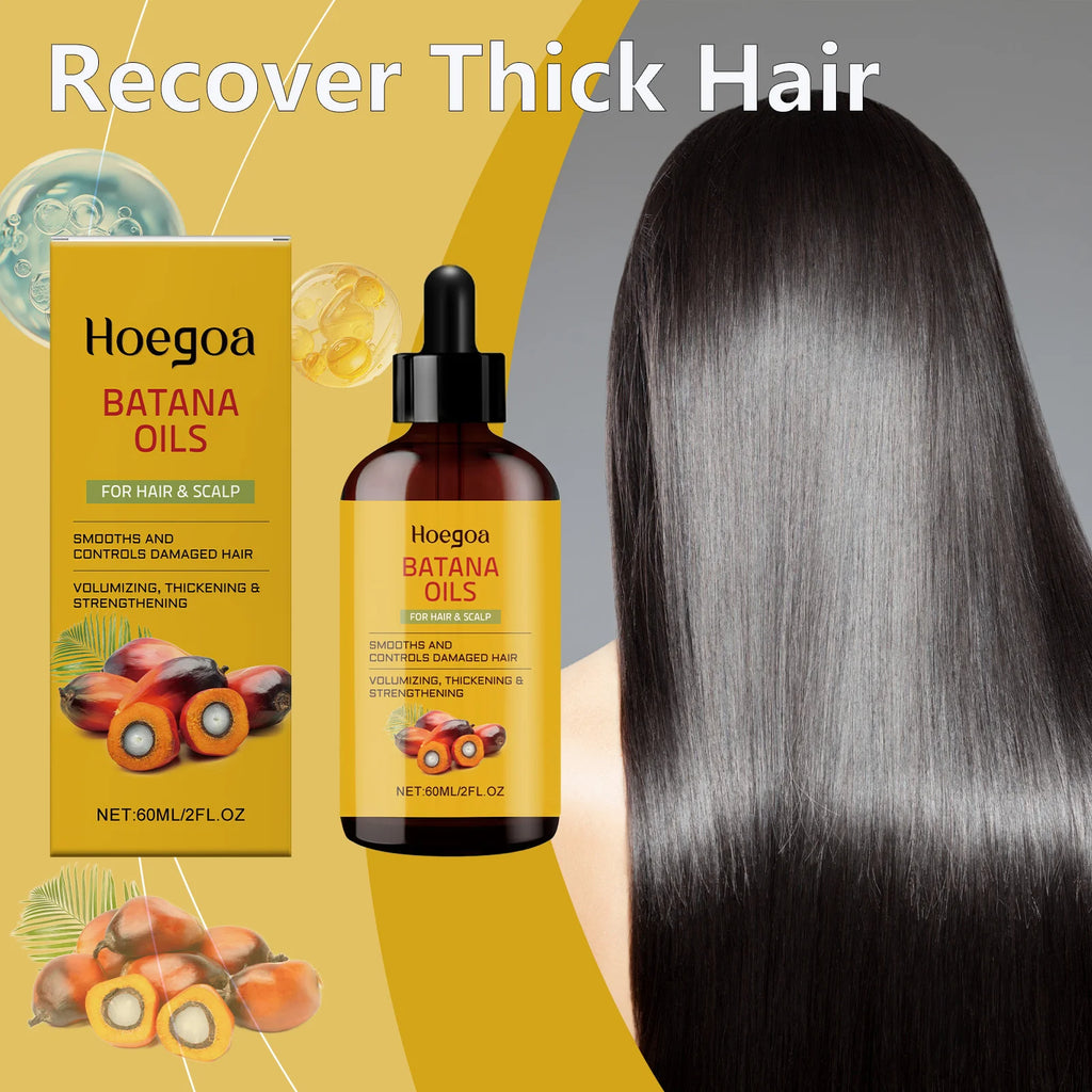 HOEGOA Batana Hair Growth Essence Oil | Nourishing 60ml Hair Growth Oil QXL 2pcs
