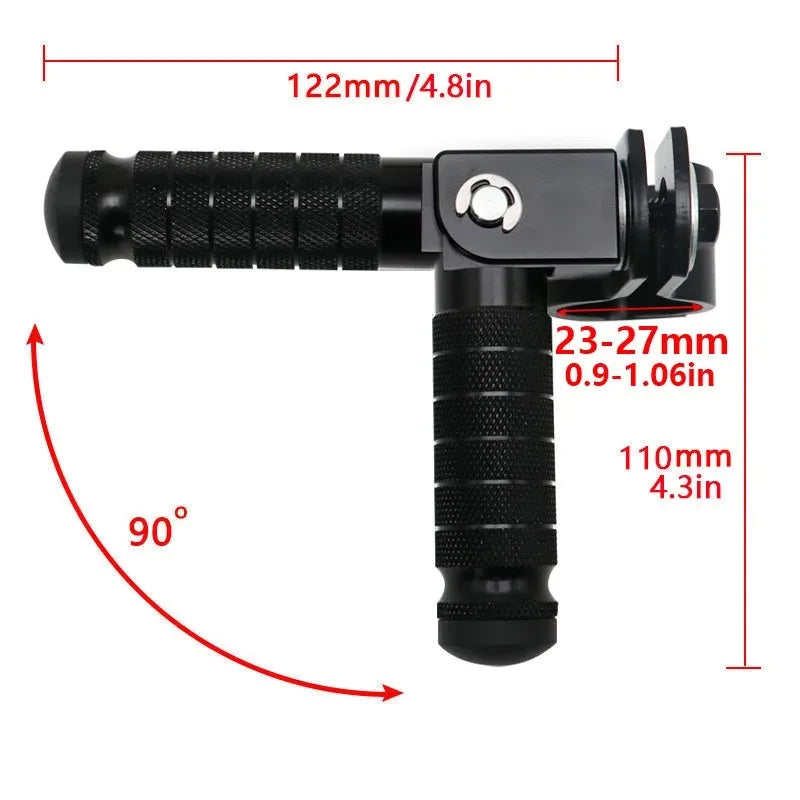 Folding Highway Foot Pegs & Clamps for Triumph Tiger & Trident Motorcycle Foot Pegs QXL