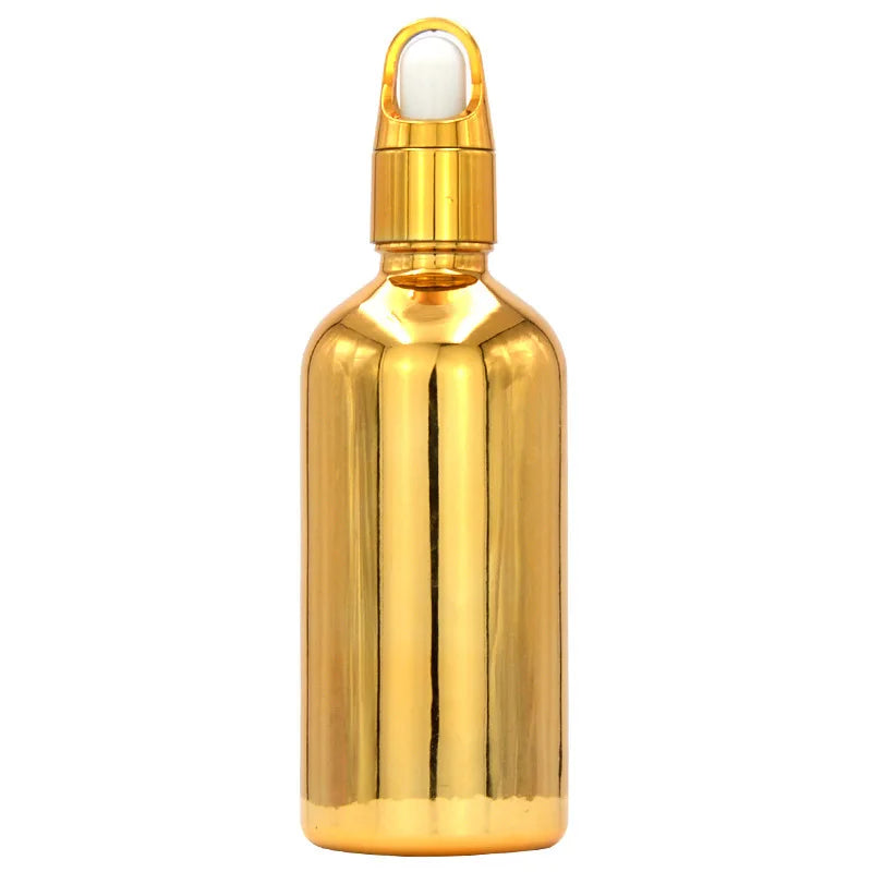Gold Glass Dropper Bottles 5ml–100ml | Essential Oil & Travel Glass Dropper Bottle QXL