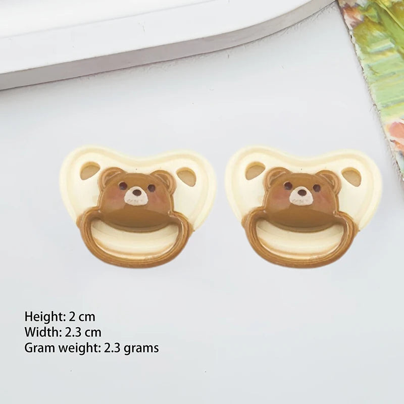 10-Pack Mini Resin Doll Pacifiers for OB11, BJD & Dollhouse Doll Accessories QXL