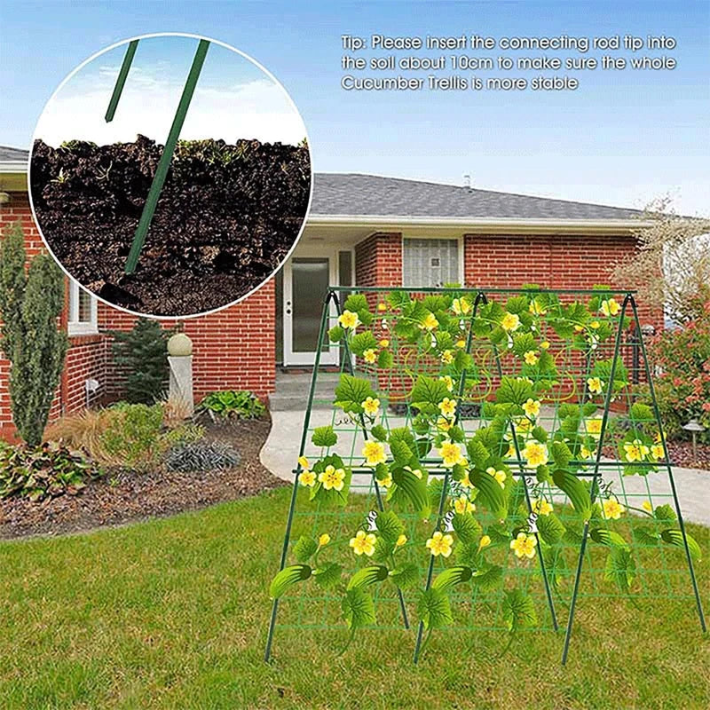 A-Frame Cucumber Trellis | Foldable Vegetable Climbing Support Garden Plant Trellis QXL