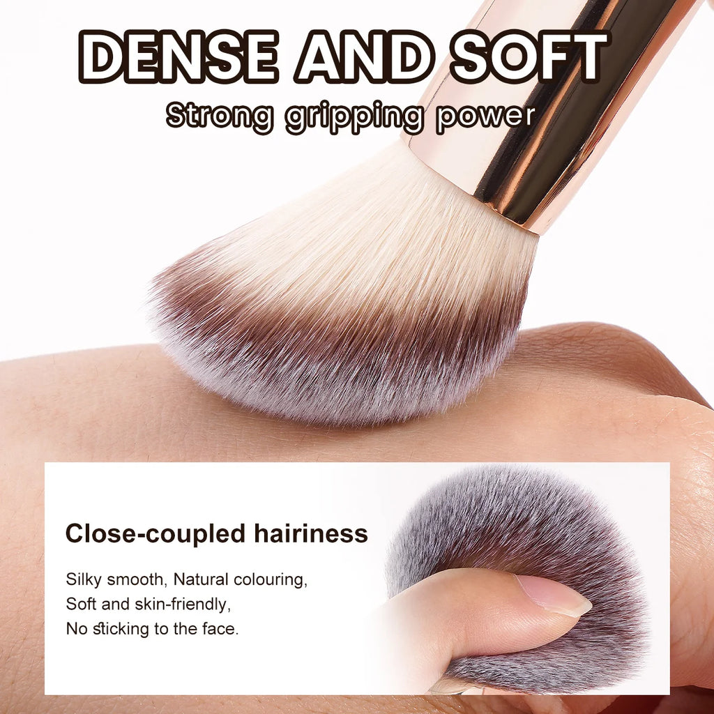 MAANGE 3-Piece Makeup Brush Set | Kabuki, Powder & Foundation Makeup Brush Set QXL