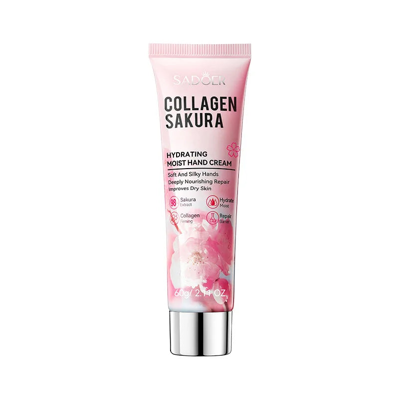 SADOER Sakura Collagen Hand Cream Moisturizing & Brightening 60g Hand Cream QXL 60g
