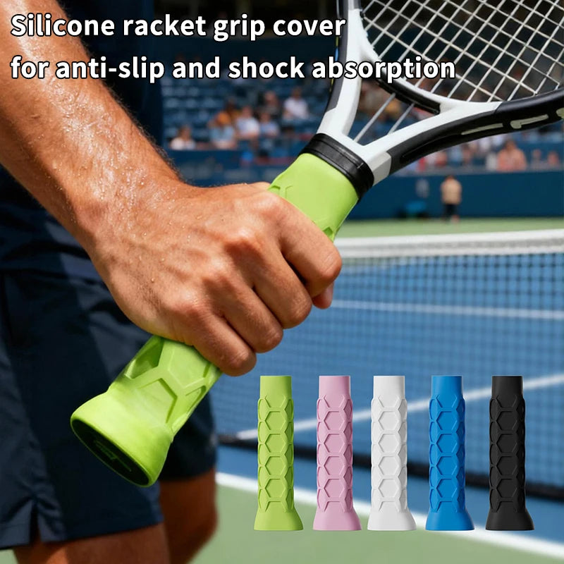 Silicone Racket Grip Sleeve – Anti-Slip Handle Cover Racket Grip Sleeve QXL