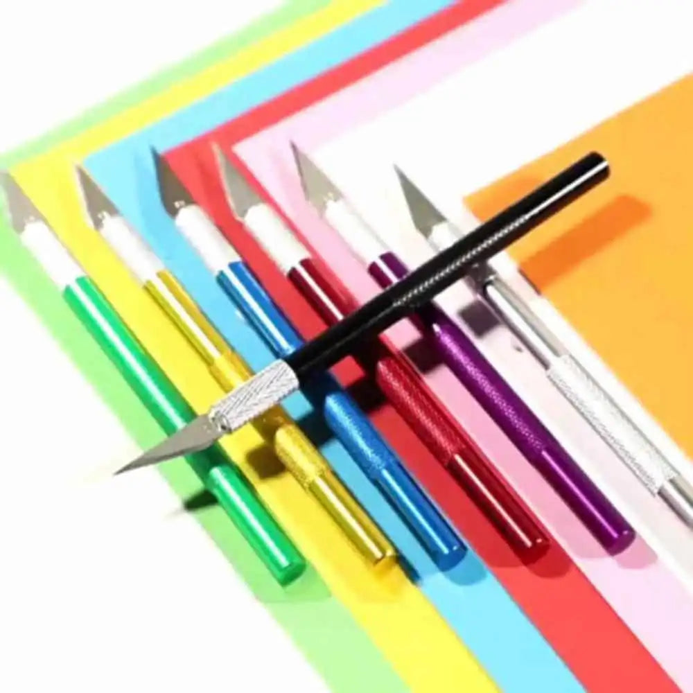 10-Piece Precision Hobby Knife Set | Colorful Craft Knife Kit Precision Hobby Knife Set QXL