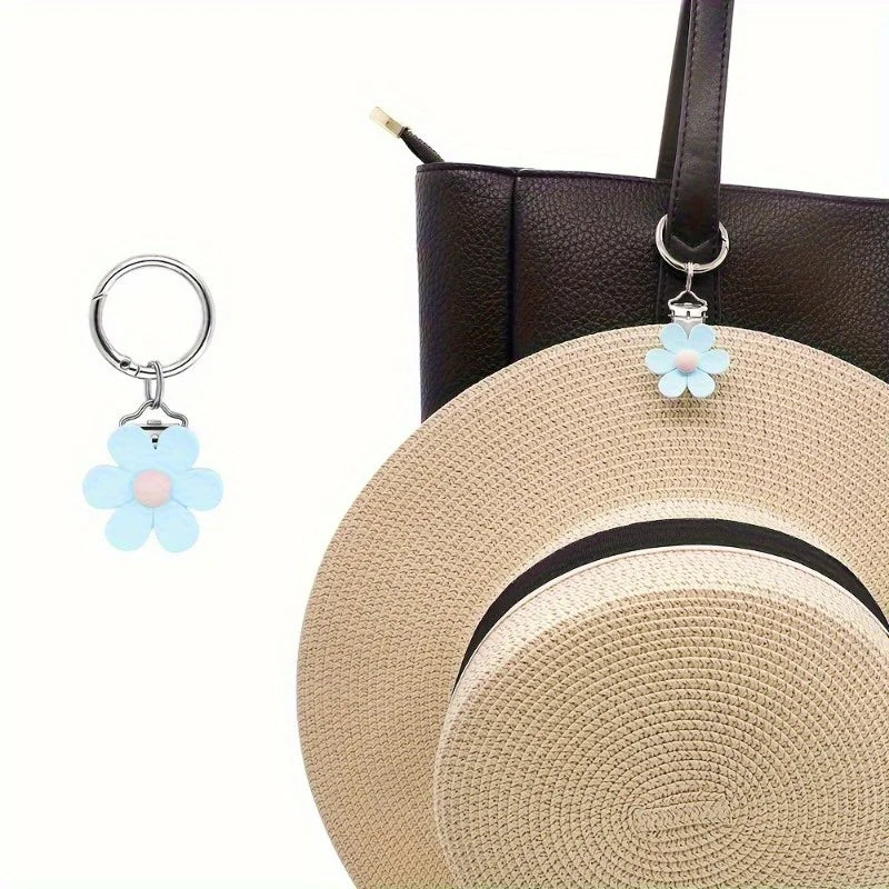 Floral Resin Hat Clip Keychain | Hands-Free Glasses Holder Hat Clip Keychain QXL