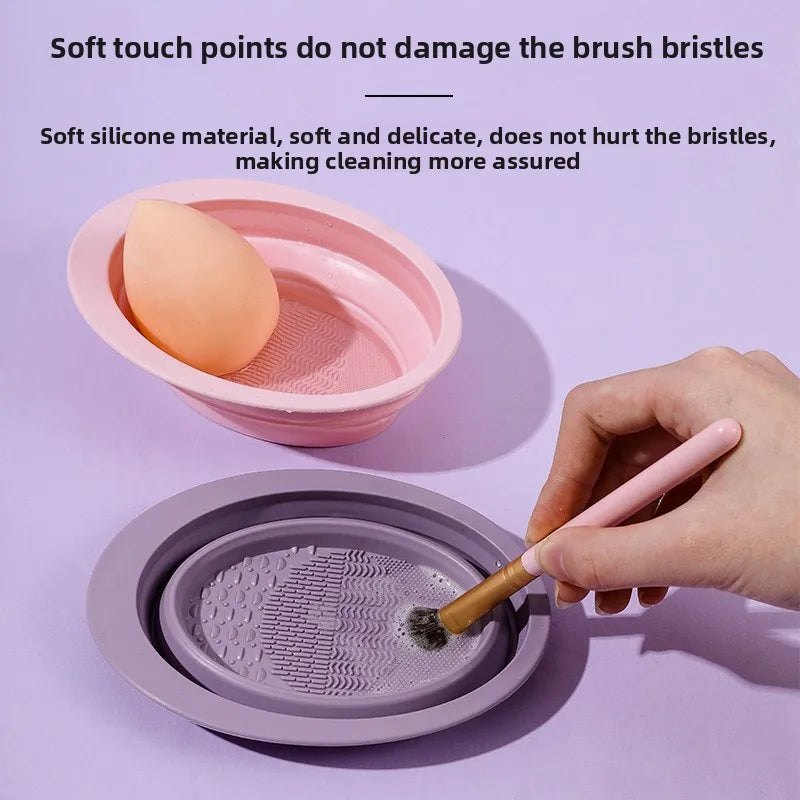 Silicone Makeup Brush & Powder Puff Cleaning Board Brush Cleaning Board QXL