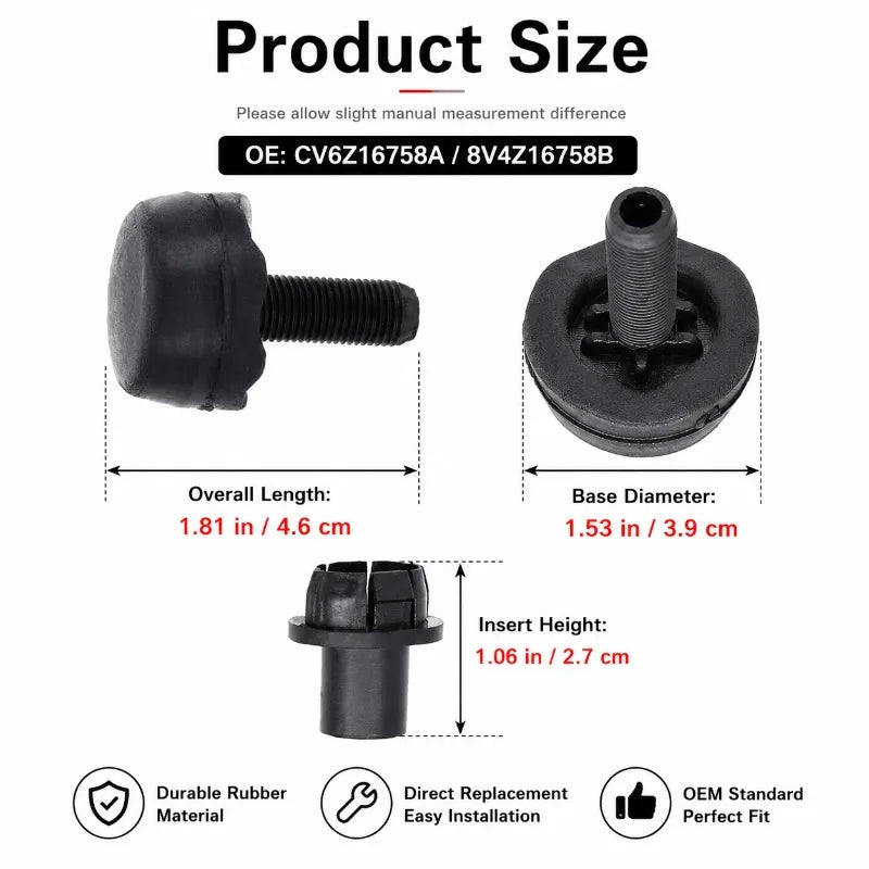Engine Hood Bump Stop Rubber Buffer | Ford Focus Lincoln OE Hood Bump Stop QXL