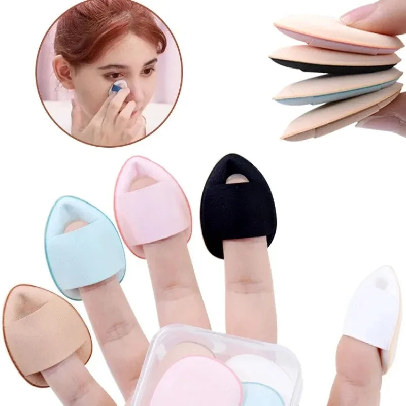 vvocci 50-Pc Mini Finger Puffs | Powder & Concealer Applicator Cosmetic Puff Set QXL