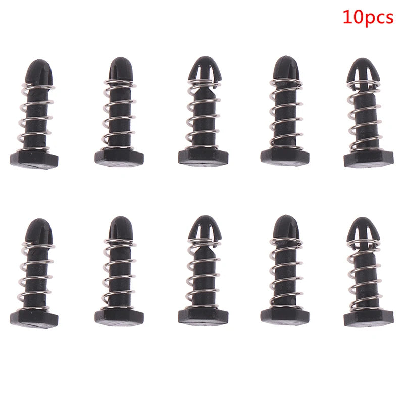 10-Pack 14mm Plastic Spring Nail Clips for PC Cooling Fans Cooling Fan Clips QXL Black