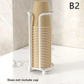 Disposable Cup Holder Iron Desktop Coffee Cup Storage Rack Cup Dispenser Rack QXL B2