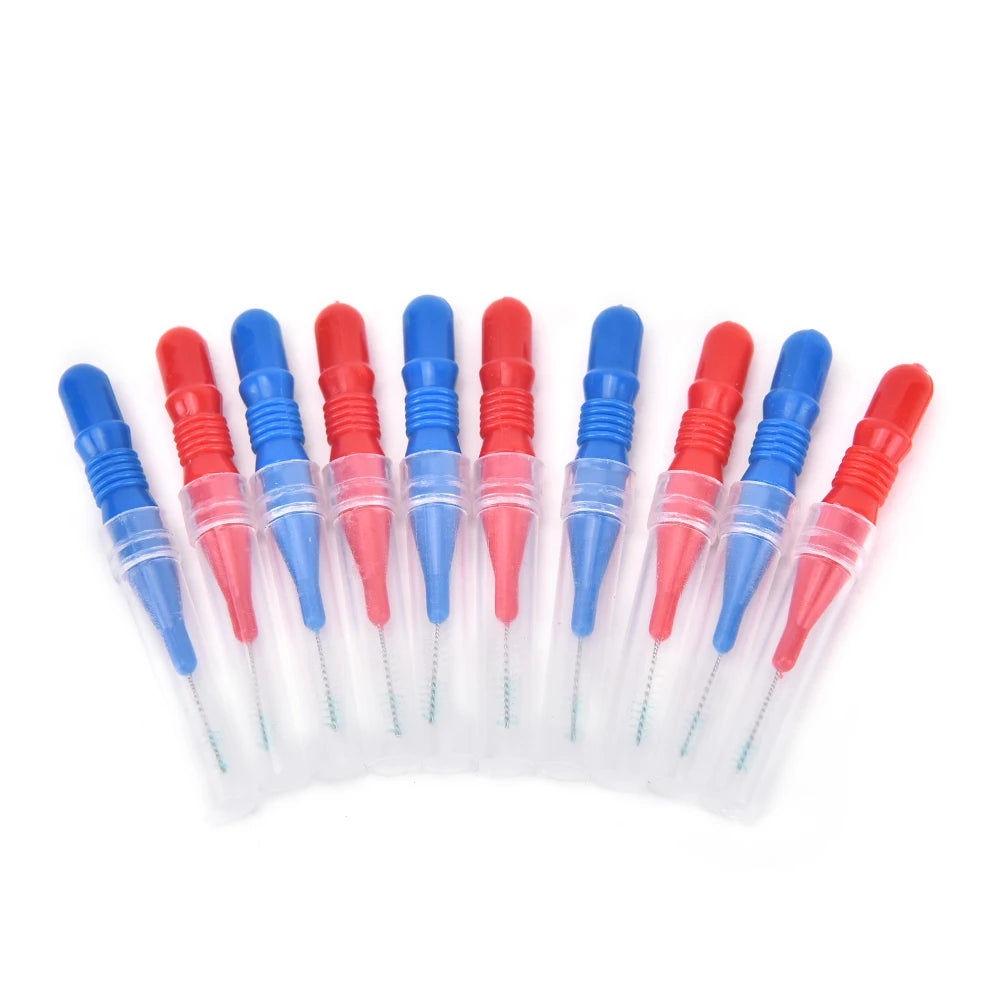 50-Pack Interdental Brushes & Dental Floss Toothpicks Interdental Floss Picks QXL