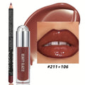 2-Pc Lip Gloss & Liner Set | Waterproof Hydrating Lip Kit Lip Gloss & Liner Set QXL SET3