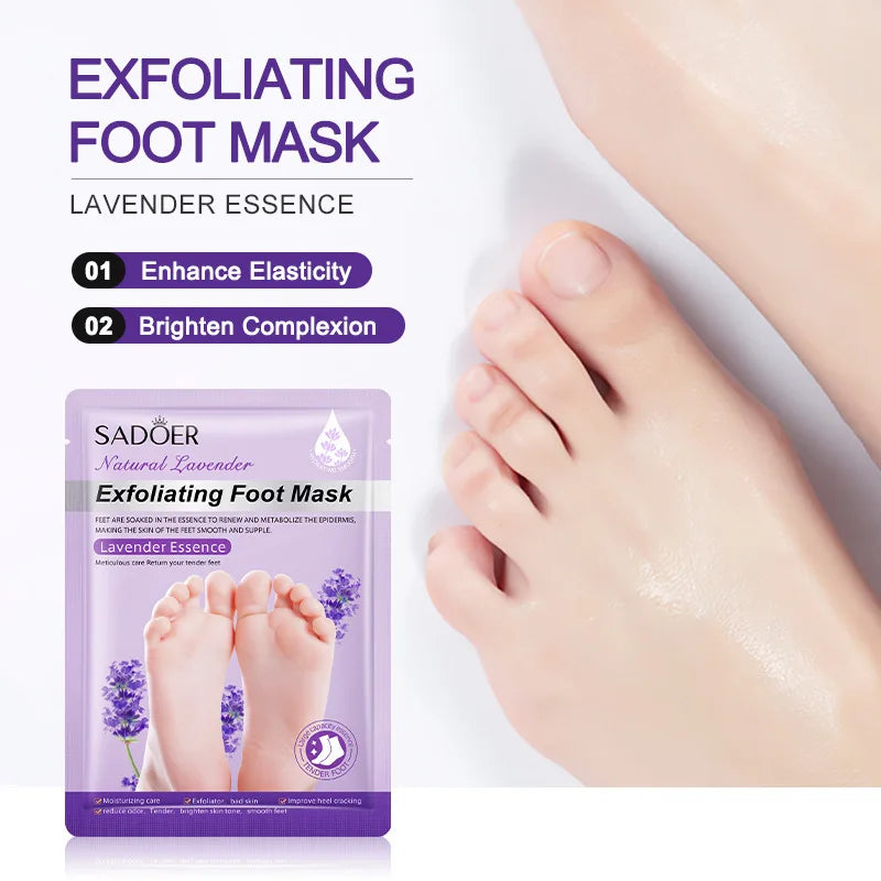 SADOER Exfoliating Foot Peel Mask | Dead Skin Remover Socks Foot Peel Mask QXL