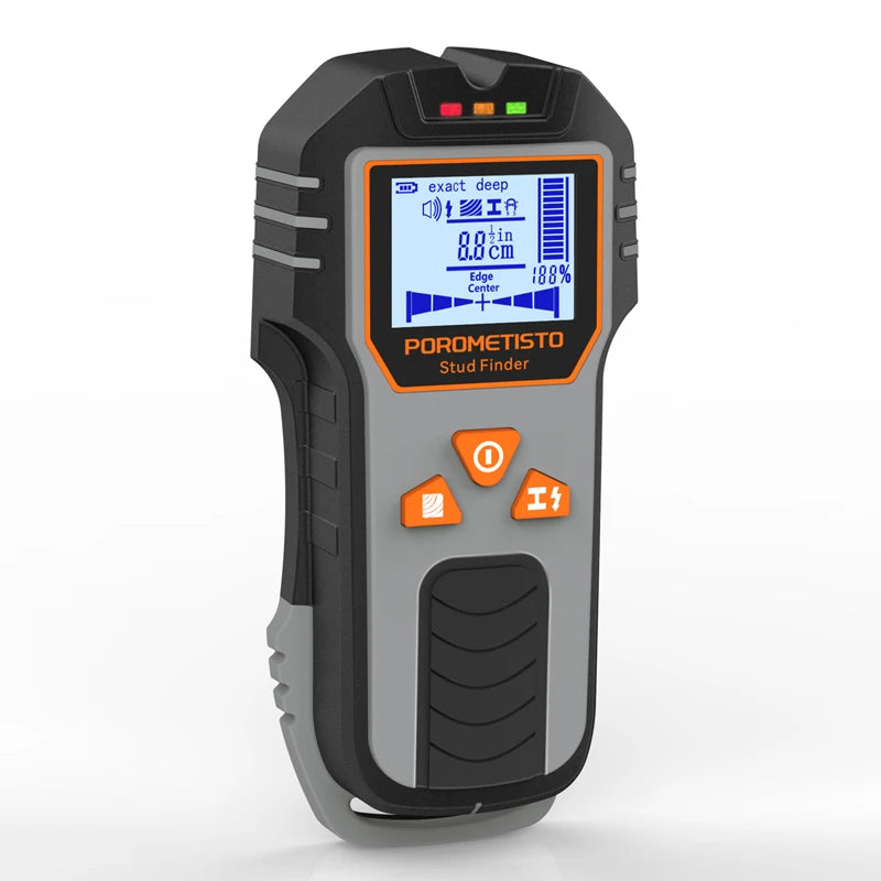POROMETISTO DSF01 6-in-1 Stud Finder Wall Scanner | LCD Stud Finder Scanner QXL