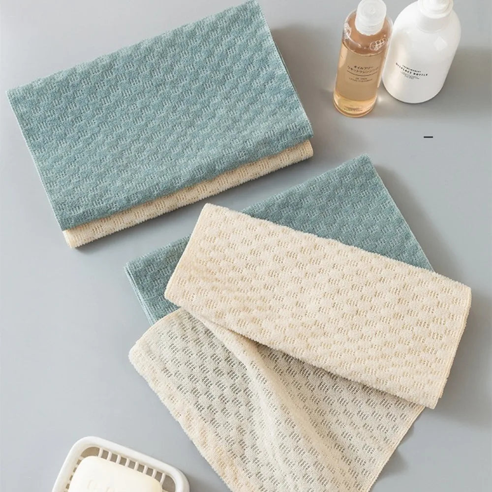 Japanese Exfoliating Back Towel | Silver Ion Antibacterial Scrub Body Exfoliating Towel QXL