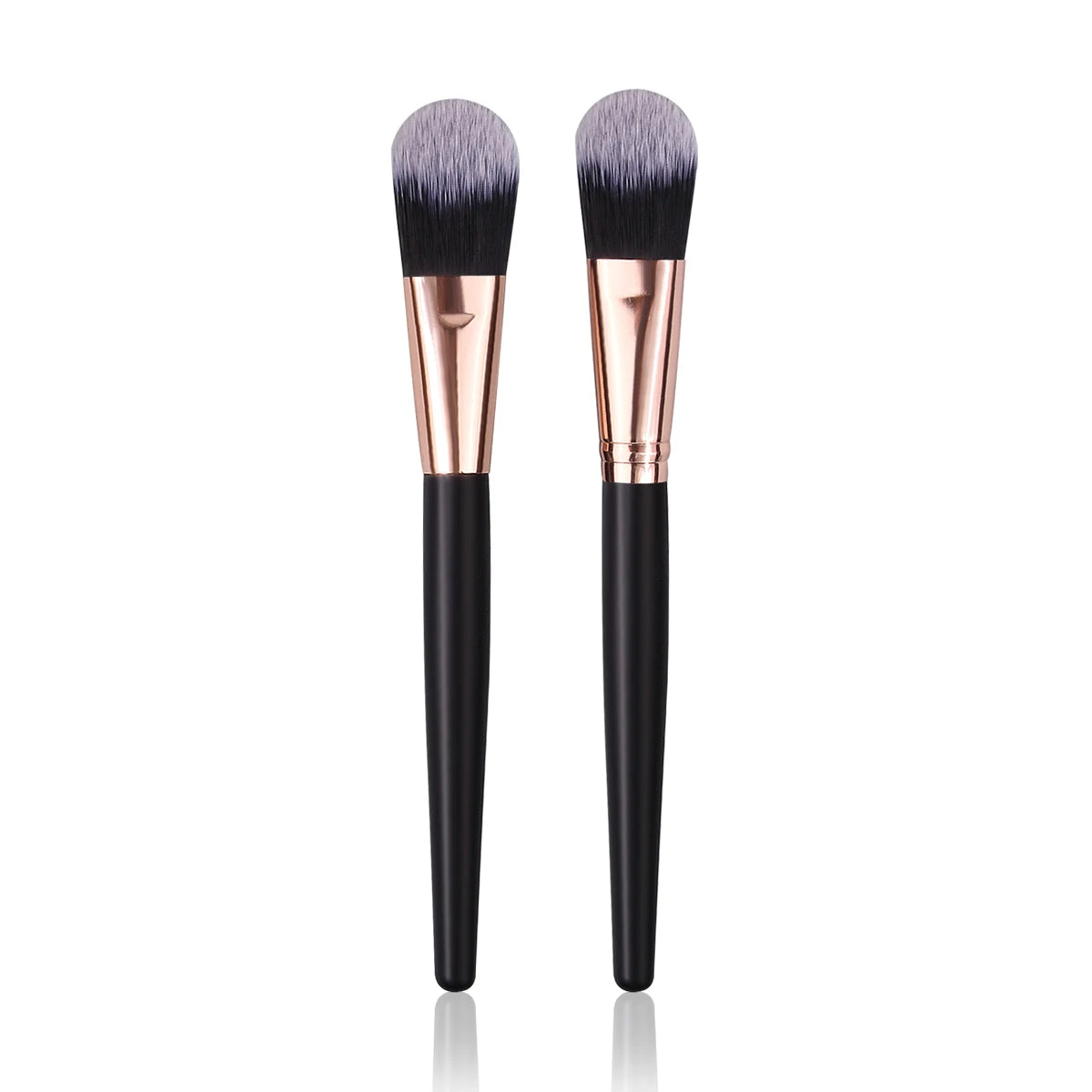 KOSSHOW 2-Pack Concealer & Foundation Brush Set | Streak-Free Concealer Brush Set QXL black