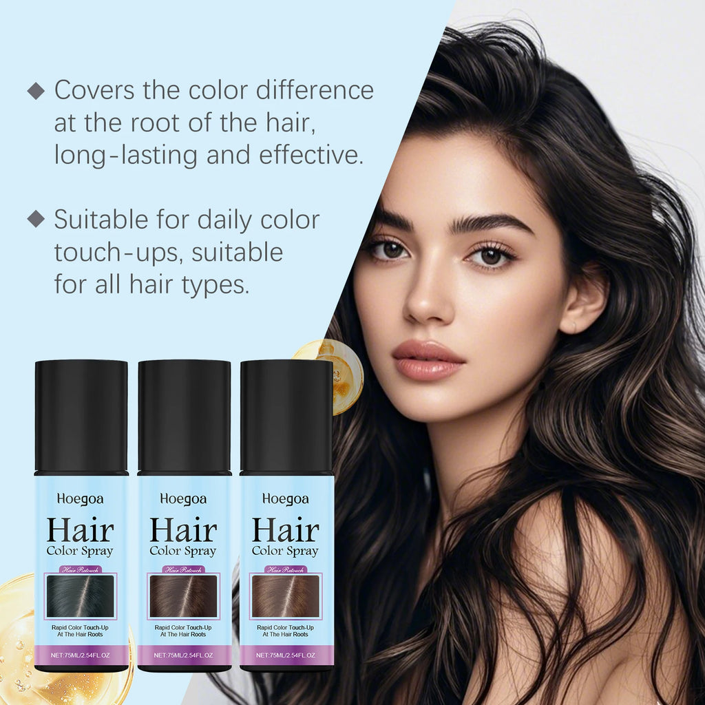 HOEGOA Temporary Hair Color Spray | Root Touch-Up, 3 Colors Temporary Hair Color Spray QXL
