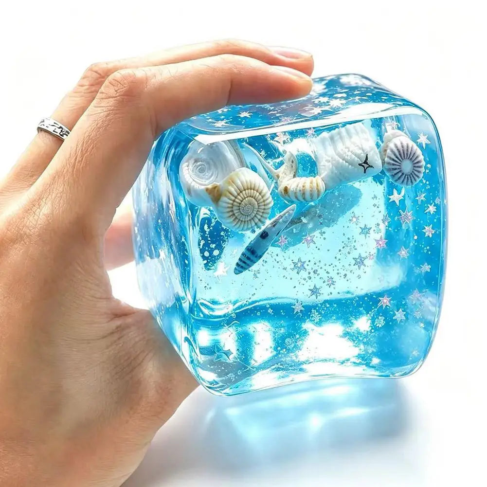 3D Ocean Shell Sensory Squeeze Cube | Squishy Fidget Toy Sensory Fidget Toy QXL