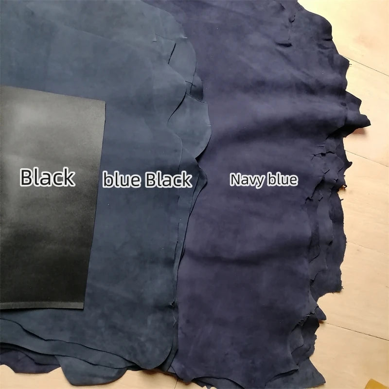 Navy Blue Sheepskin Leather Fabric 0.6–1mm | DIY Whole Hide Leather Craft Fabric QXL