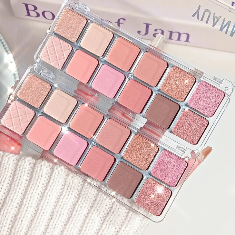 12-Color Glitter Eyeshadow Palette – Shimmer, Matte & Sparkle Eyeshadow Palette QXL
