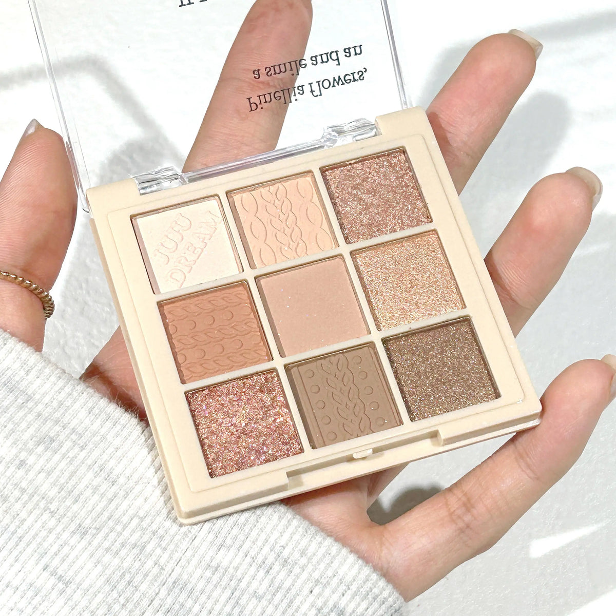 JUJU 9-Shade Eyeshadow Palette – Matte & Shimmer Nude Browns Eyeshadow Palette QXL