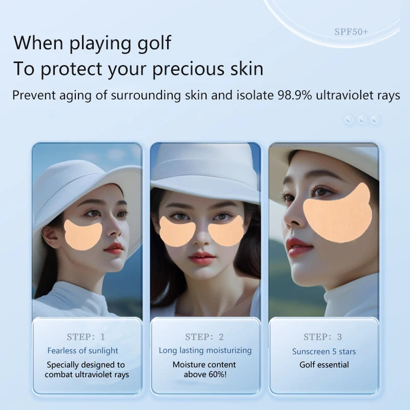 5-Pair UV Face Protection Patches | Golf, Beach & Outdoor UV Face Patches QXL