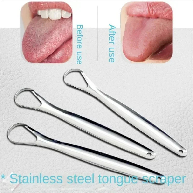 Reusable Stainless Steel Tongue Scraper | Fresh Breath Tool Tongue Scraper QXL