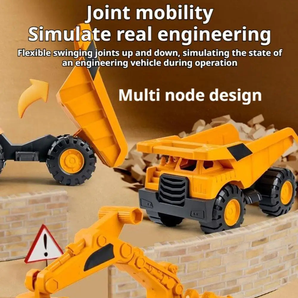 3-in-1 Inertia Construction Truck Toy – Digger & Dump Truck Construction Truck Toy QXL