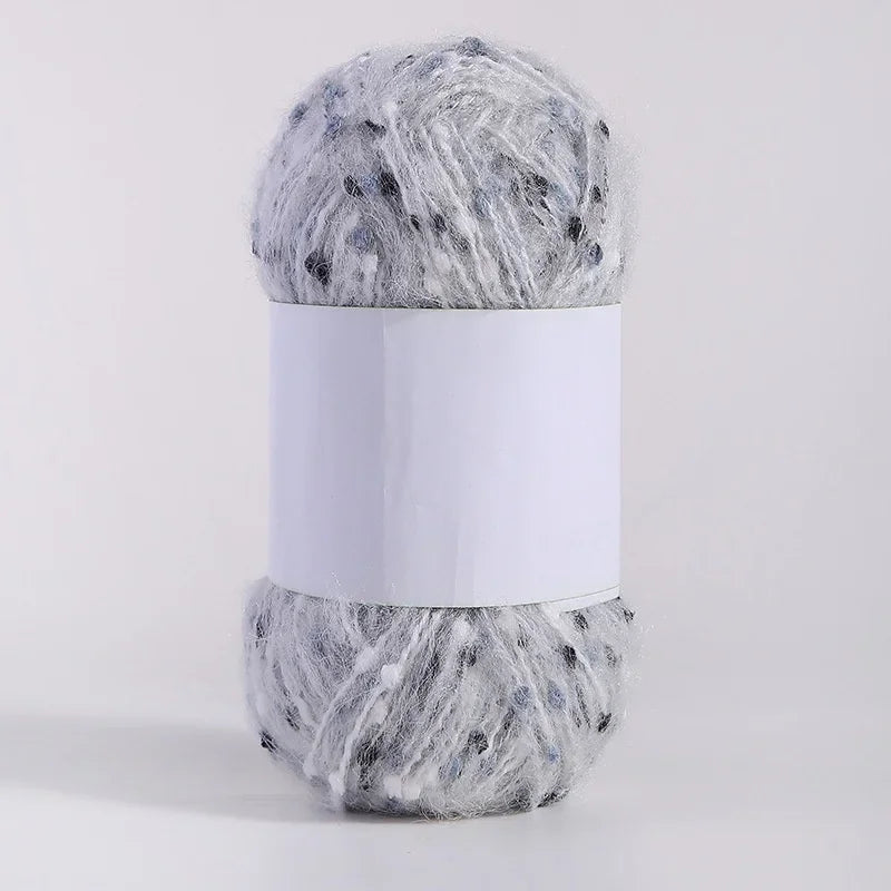 50g Colorful Dotted Mohair Yarn | DIY Knitting & Crochet Thread Craft Knitting Yarn QXL 50
