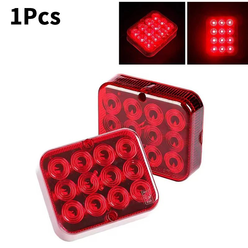 12 LED Rear Fog Tail Light 12V 24V Waterproof Truck Trailer LED Tail Light QXL Default Title