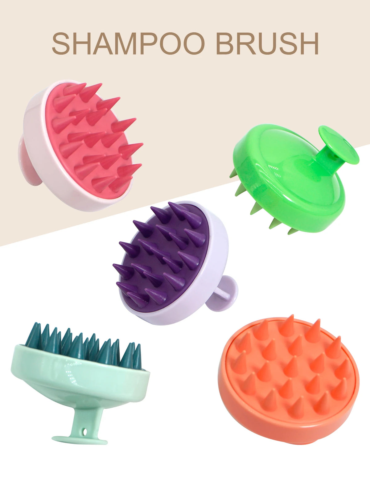 Silicone Scalp Massager Shampoo Brush | Spa Head & Body Comb Scalp Massage Brush QXL