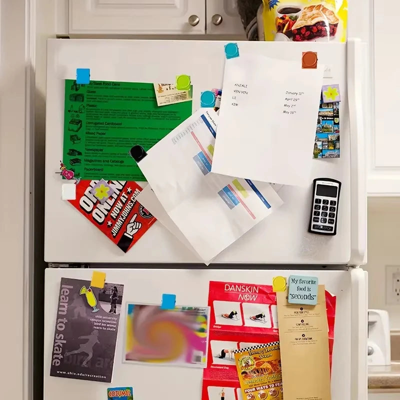 6-Pack Colorful Magnetic Clips | Fridge & Office Organizer Magnetic Clips Set QXL