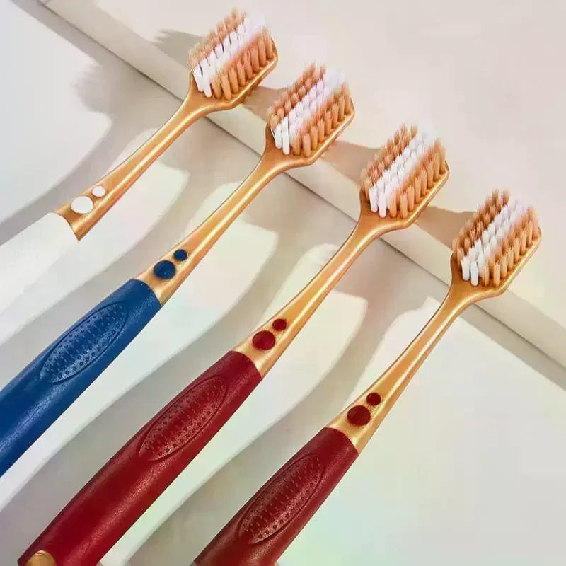 6-Pack Wide Head Soft Bristle Adult Toothbrushes | BPA-Free Manual Toothbrush Set QXL