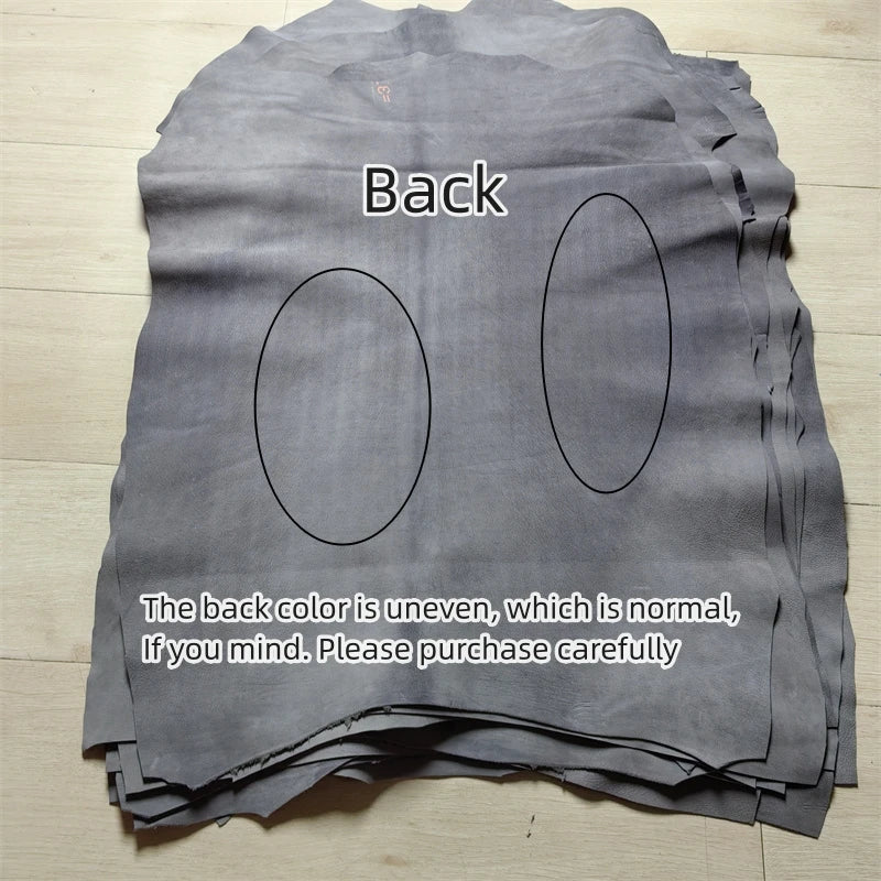 Tea Grey First Layer Sheepskin Leather 0.7–1mm | DIY Fabric Genuine Leather Fabric QXL