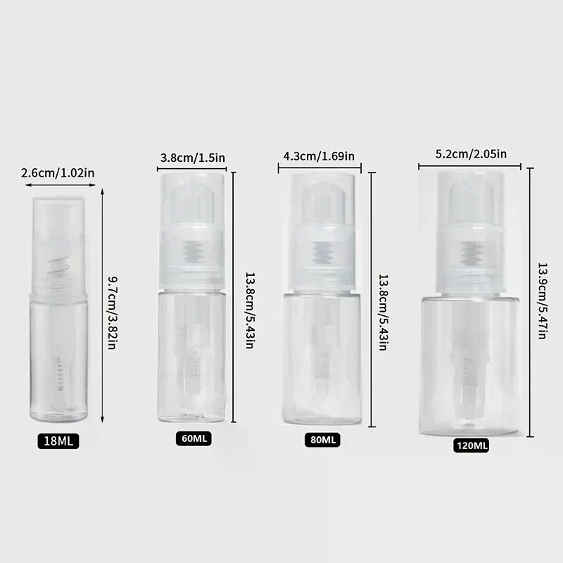 Powder Spray Bottle 18–120ml | Talcum & Hair Powder Dispenser Powder Spray Bottle QXL