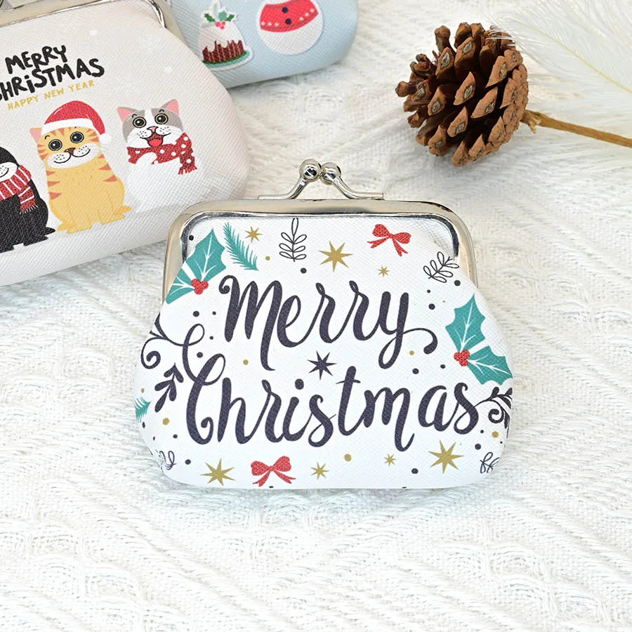 Christmas Kiss Lock Coin Purse | Mini Gift & Candy Bag Kiss Lock Coin Purse QXL black