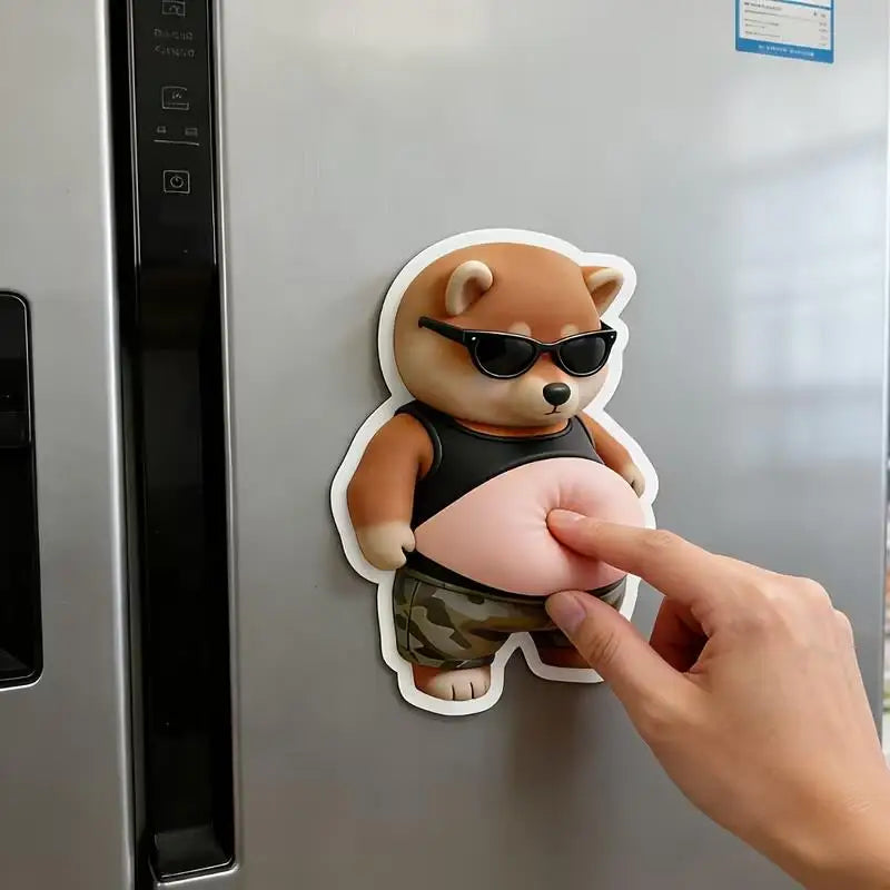3D Puppy with Glasses Self-Adhesive Stickers | 2 or 4 Pack Decorative Stickers QXL