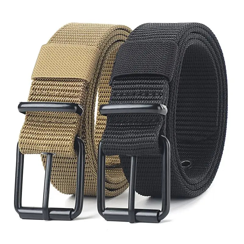 Unisex Canvas Eyelet Belt | Pin Buckle Jeans & Outdoor Belt Canvas Pin Buckle Belt QXL